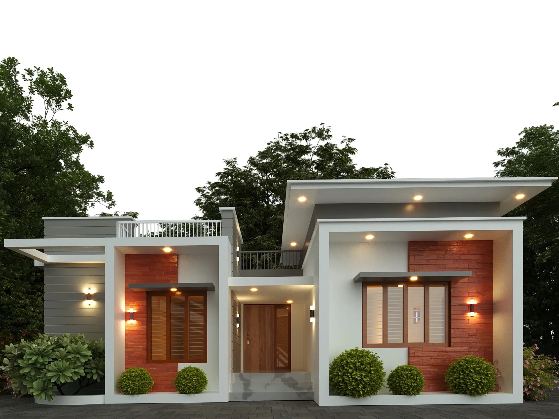 GK Constructions Single-Storey Contemporary Designer Villa Architectural Presentation